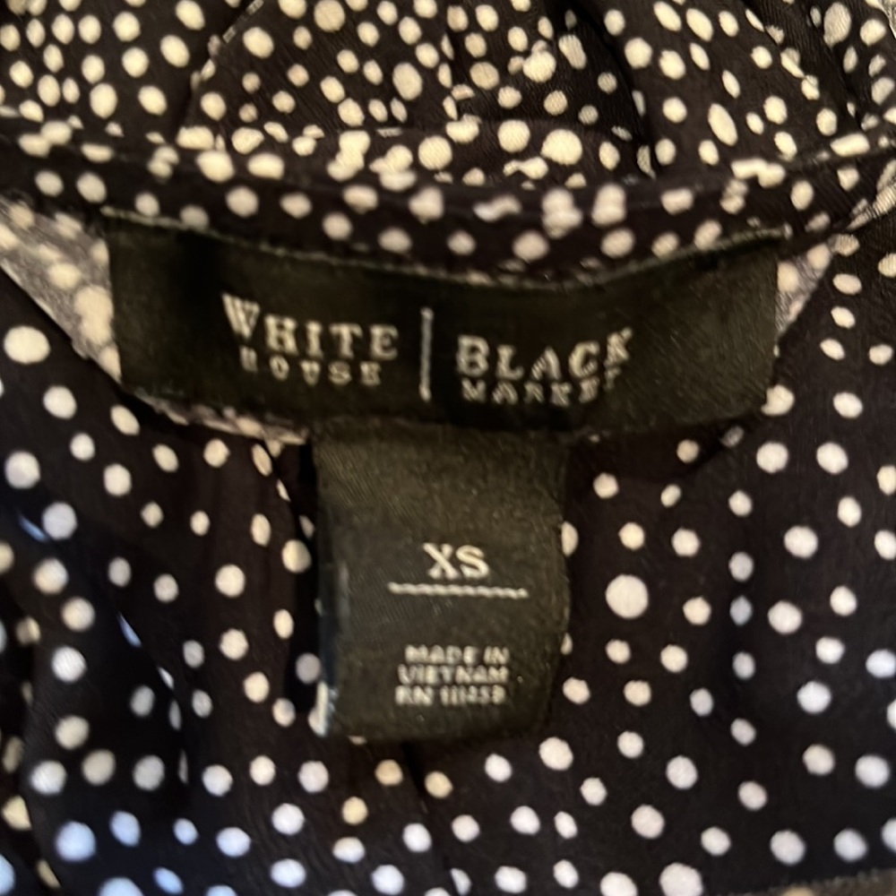White House Black Market Black and White Polka Dot Tank Top - Picture 3 of 4